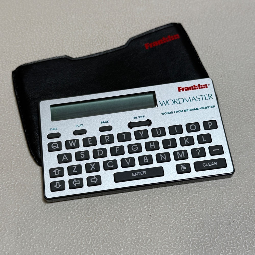 Franklin WORDMASTER Electronic Dictionary Silver Black WM-1015 Tested Working