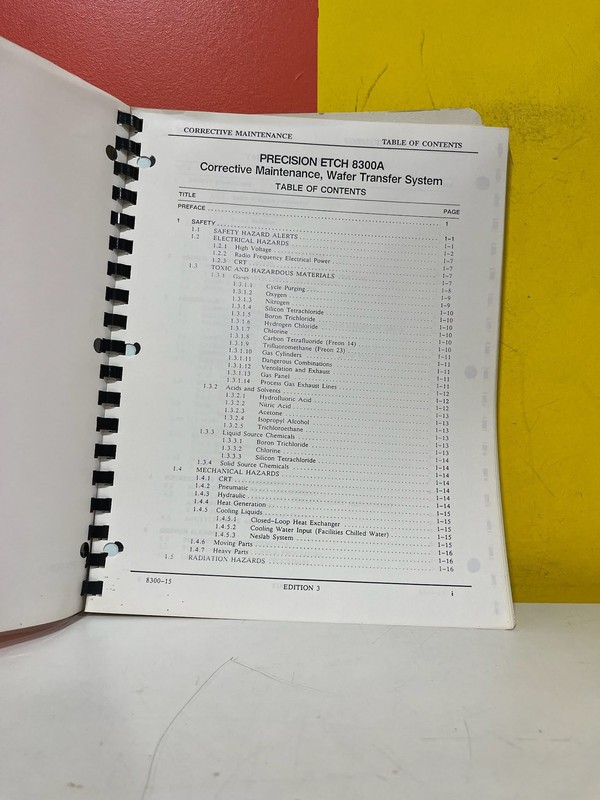 APPLIED MATERIALS 8300A System Corrective Maintenance Manual