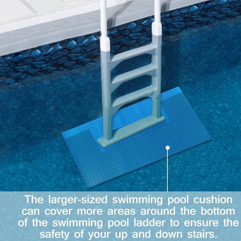 Large Swimming Pool Ladder Mat 17"x38" Protective Non-Slip Pool Step Pad