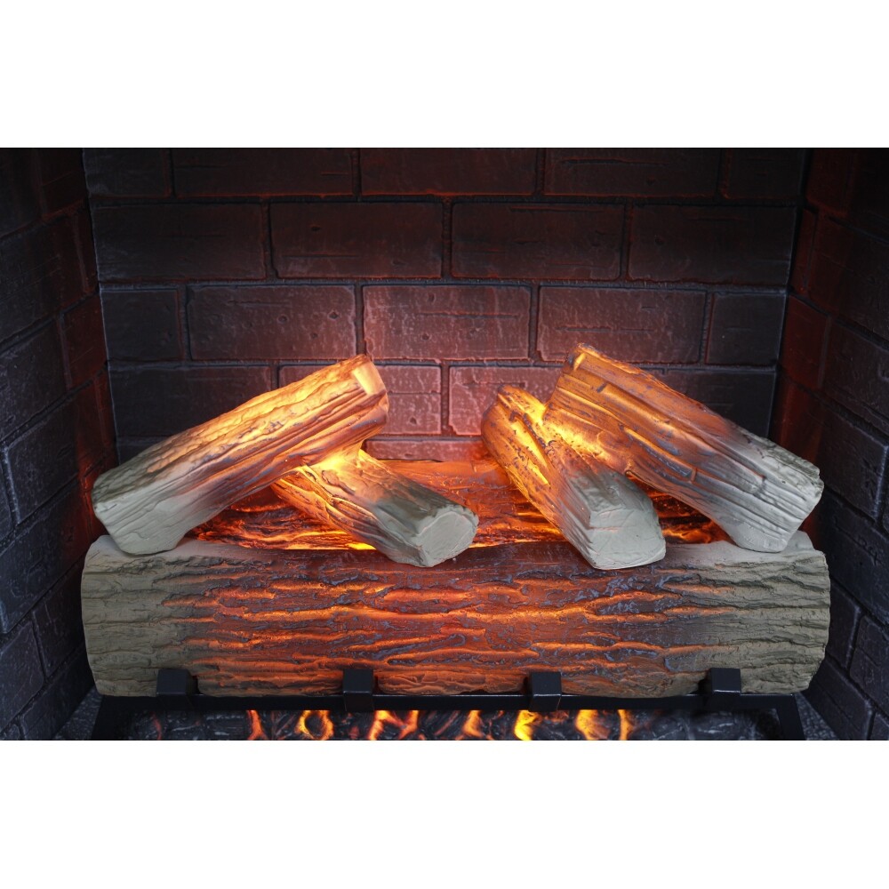 23'' Infrared Heating Electric Fireplace Insert w Controller, Realistic Flame