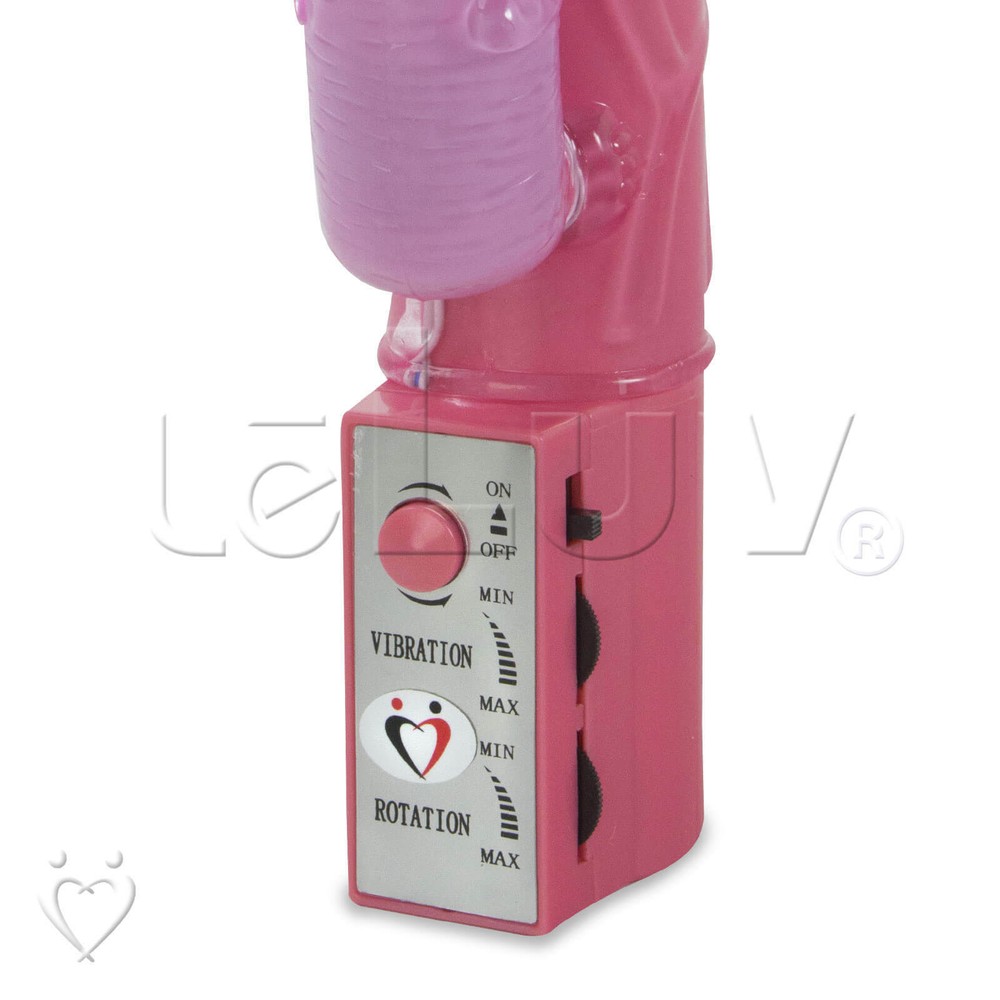 Rabbit Vibrator Rotating LeLuv Multispeed Clit Tickler Bundle with Mini Massager