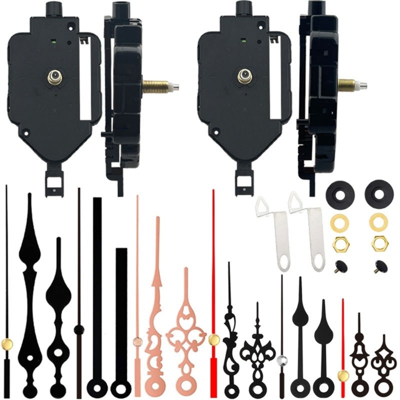 2 Pack Pendulum Clock Movement with Hands for Hobbyists with Quartzs Technology
