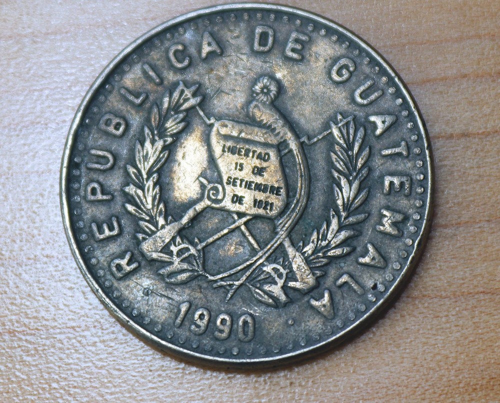 1990 Guatemala 25 Centavos