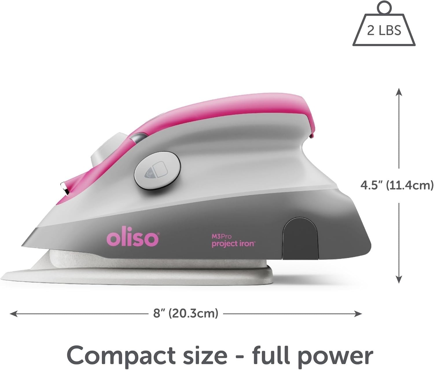 Oliso M3Pro Project Steam Iron w/ Soulmate - Raspberry - Very Good - 10004003