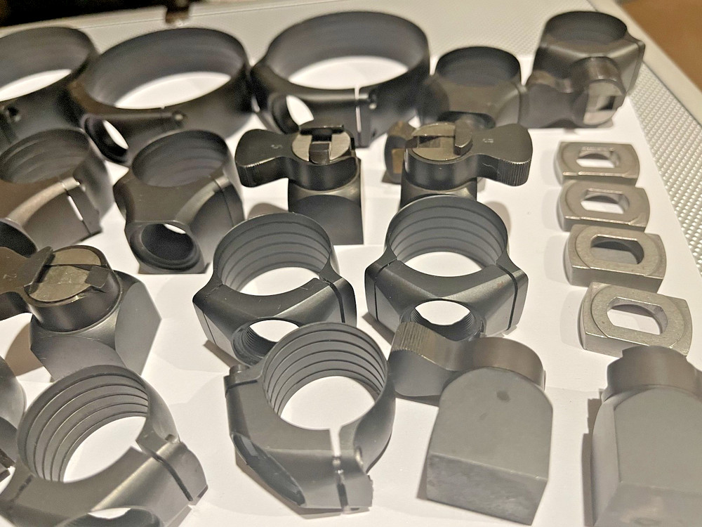 GERMAN RECKNAGEL RIFLE SCOPE OBJECTIVE CLAW MOUNTS QUICK RELEASE UNUSED CUSTOM