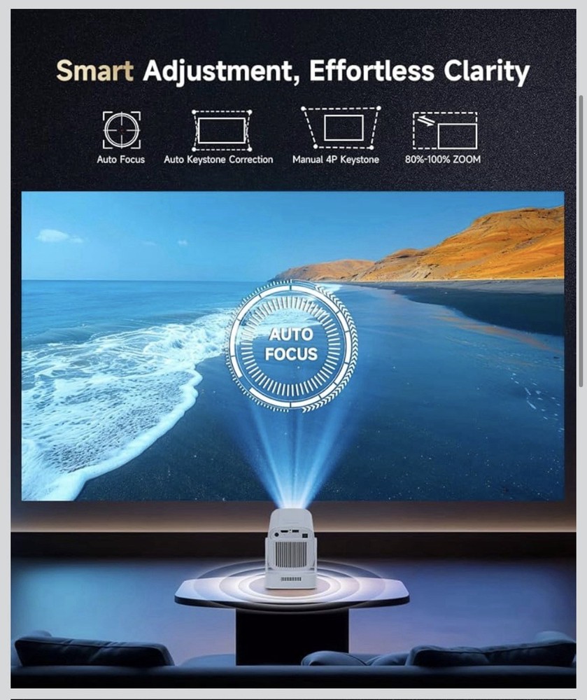 Magcubic Mini Smart Projector with 4K Support, Portable Projector with Wifi