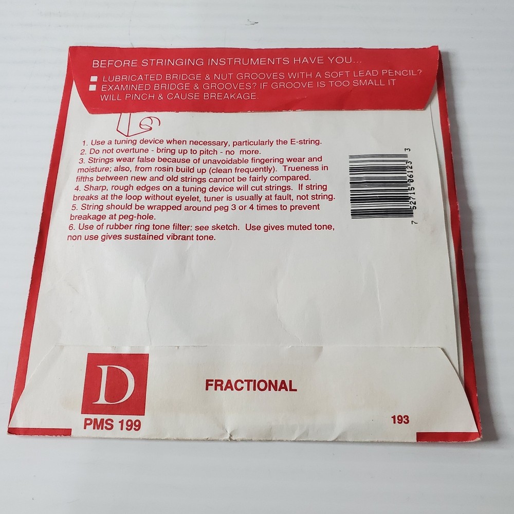 Red Label Cello D Single String 1/4 Size SS6123 6123 New Super Sensitive