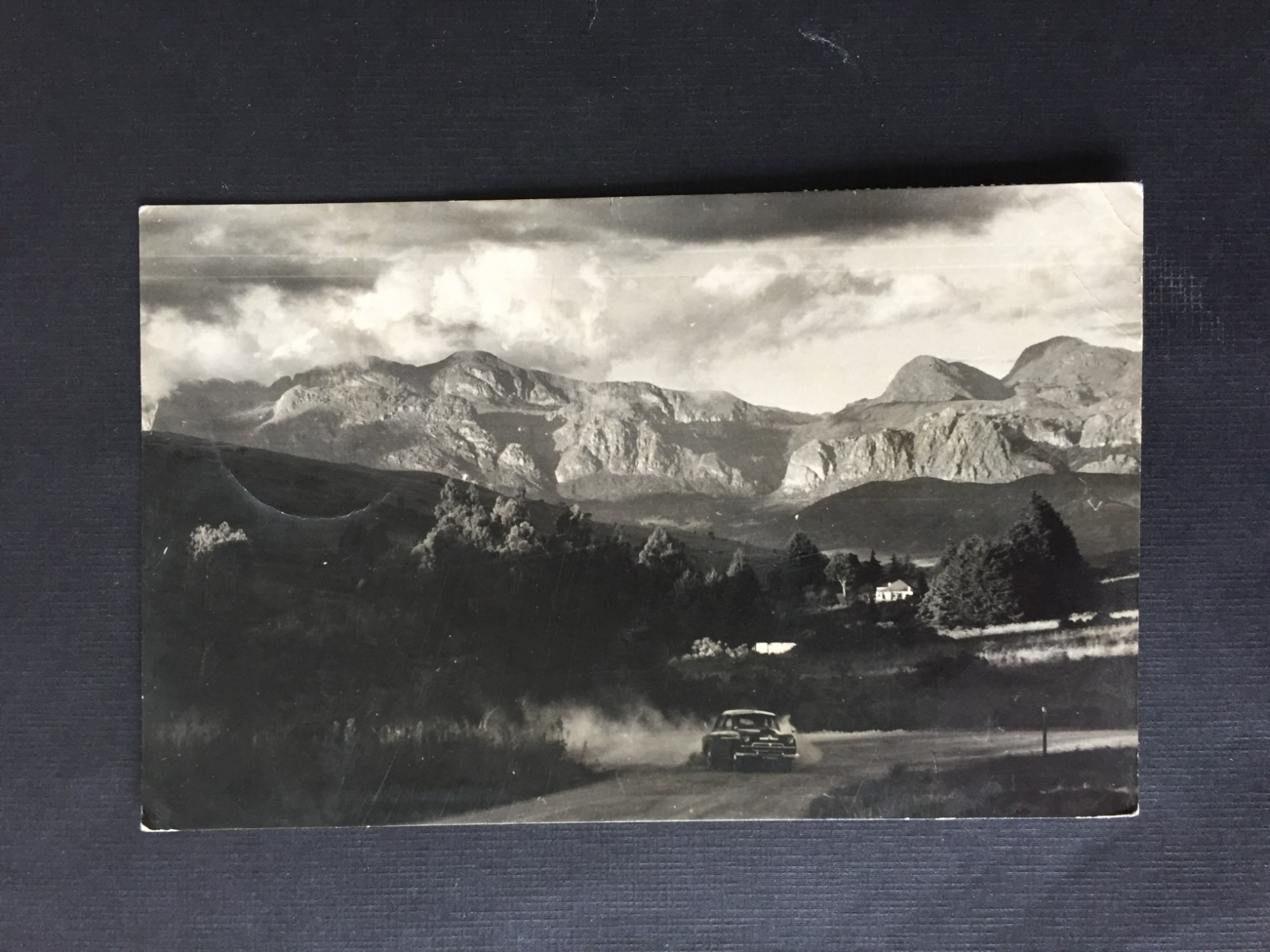 RHODESIA & NYASALAND 1956 4d x 2 (PAIR) ON POSTCARD TO ALTRINCHAM GB