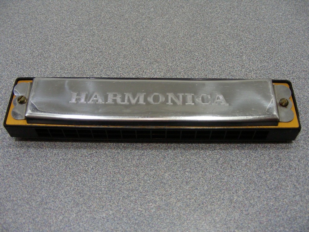 Vintage Chrome and Plastic Harmonica!
