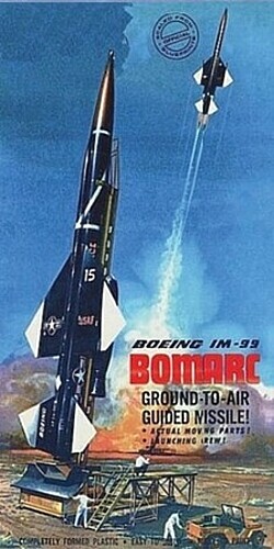 Atlantis Boeing IM-99 Bomarc Missile w/ Launch Platform - Plastic Model Missile