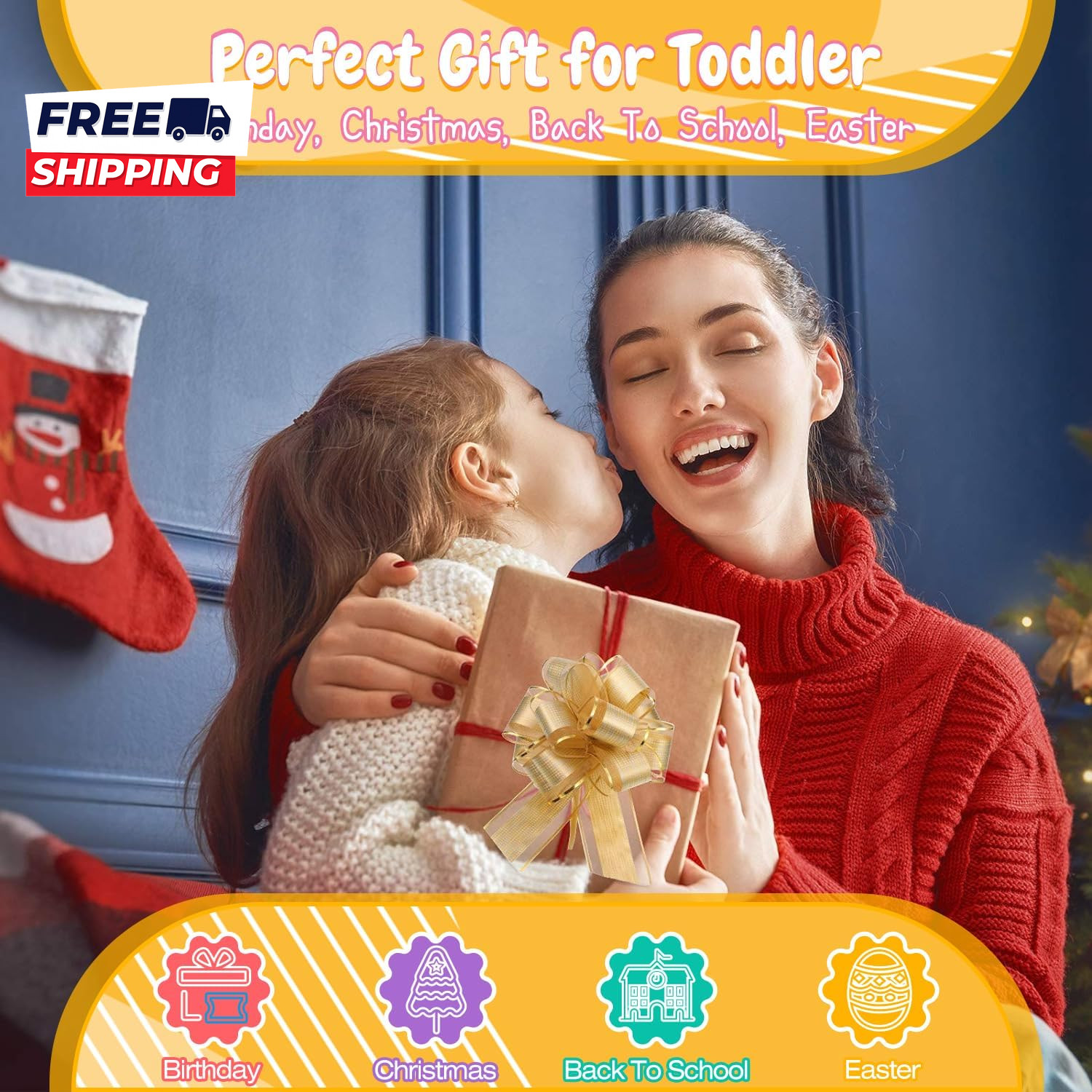 Busy Board with LED Light Switches Montessori Toys for 1 2 3 Years Old Toddlers