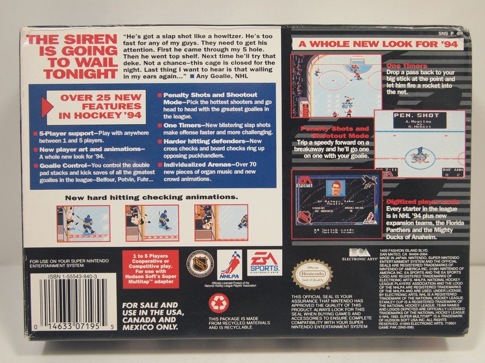 NHL '94 (Super Nintendo | SNES) Authentic BOX ONLY