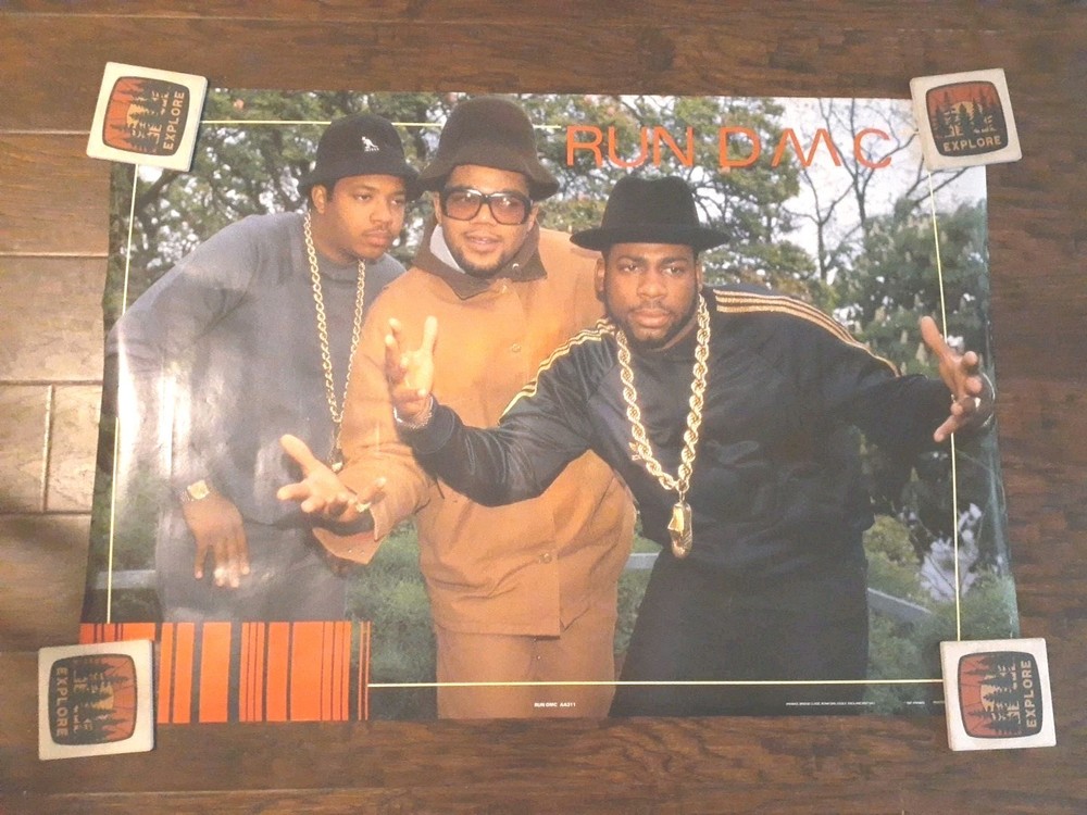 Vintage Run DMC 1987 Poster Anabas England  Rap Hip Hop