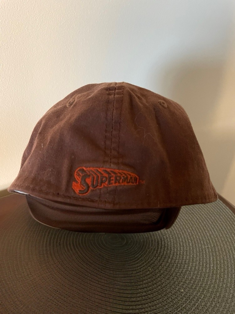 Superman Brown Flex Cap Hat Comic Book Logo