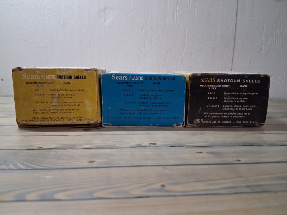 Assorted Vintage Sears Empty Shotgun Shell Boxes
