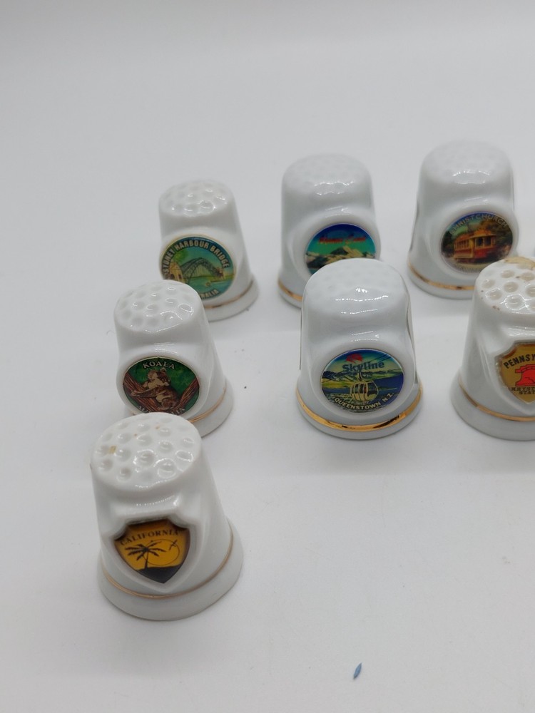 Vintage bundle of large unusual thimbles