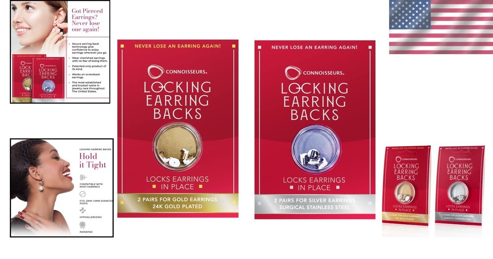 Surgical Steel Earring Back Replacements - Comfortable Fit