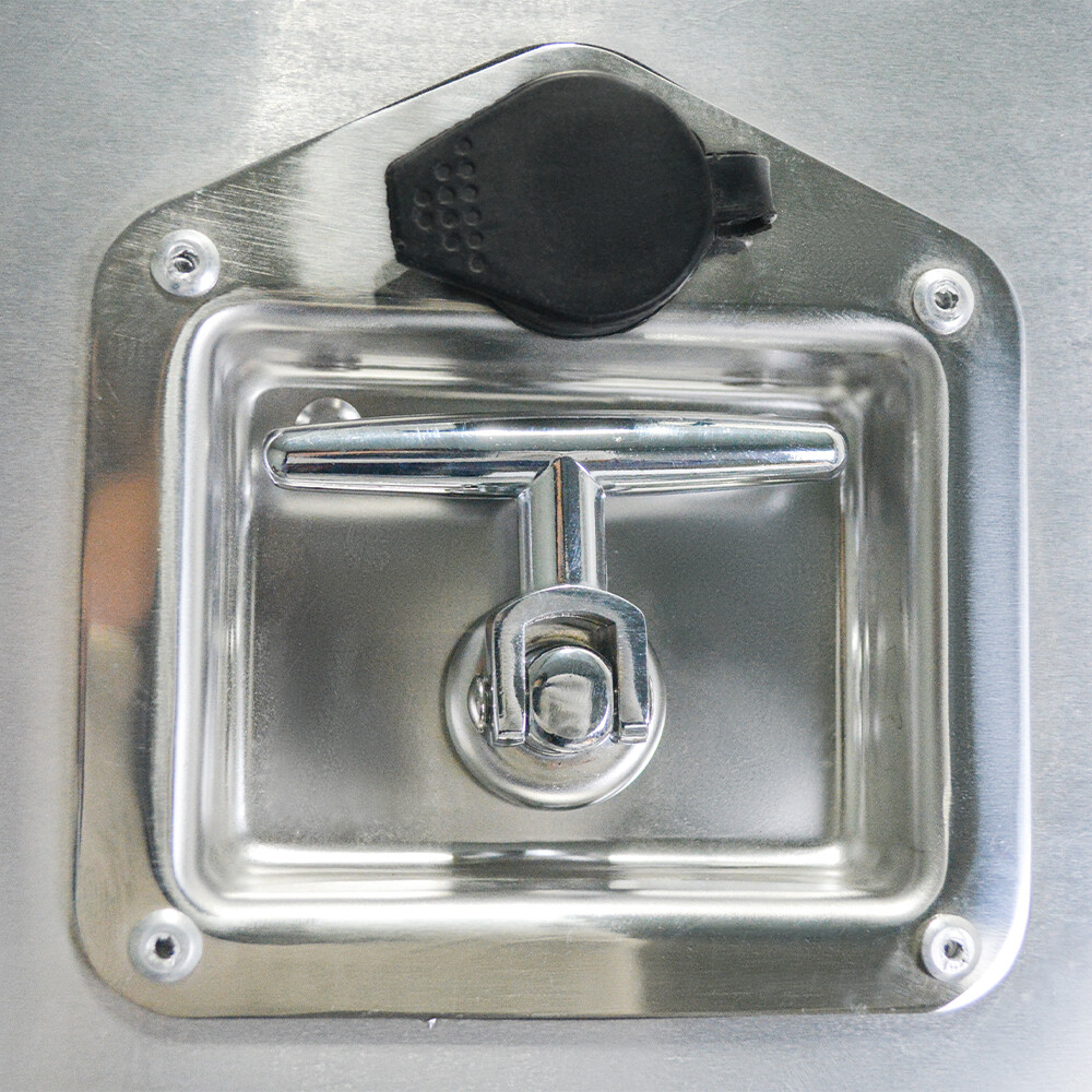 Aluminum 25"x28"x15" Side Mount Semi Truck Tool Box Saddle Step Open Wide Lid