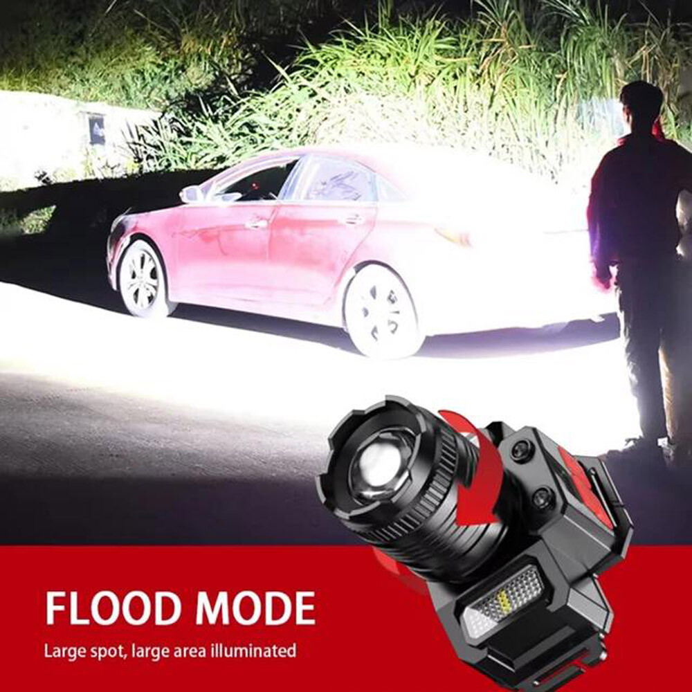 Super Bright LED Headlamp Flashlight USB Rechargeable Headlight Waterproof Lamp