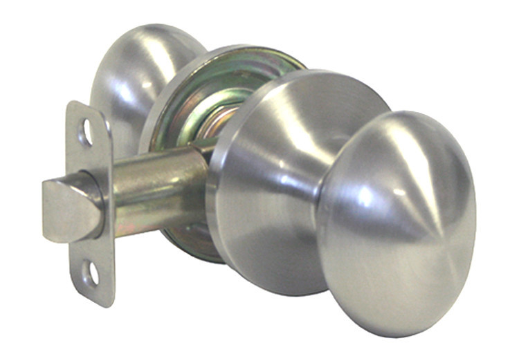 Passage Satin Nickel Egg shape Oval Handle Knobs Door Lock Hall Way Closet Locks