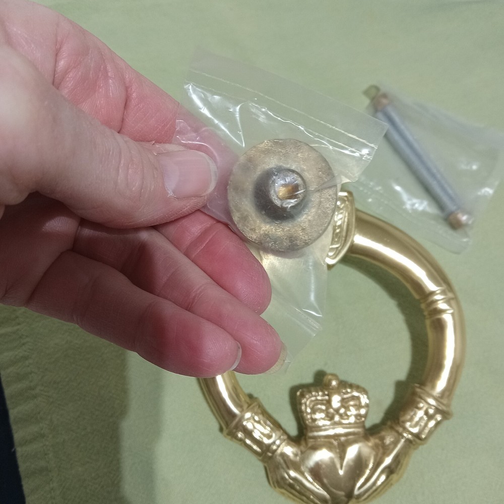 Vintage Celtic Brassware Claddagh Door Knocker Solid Brass NOB