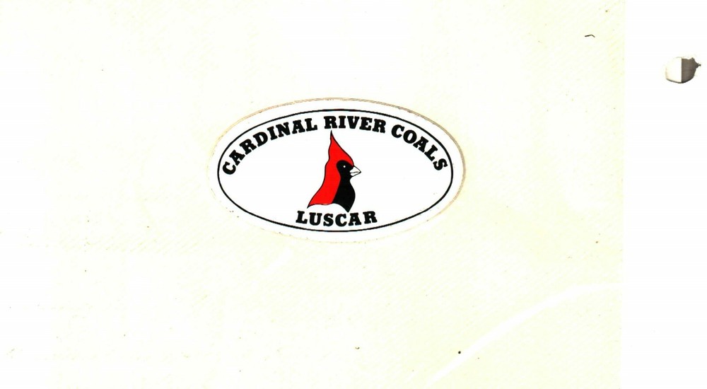 NICE CARDINAL RIVER CONSOL COAL CO. COAL MINING STICKER # 370