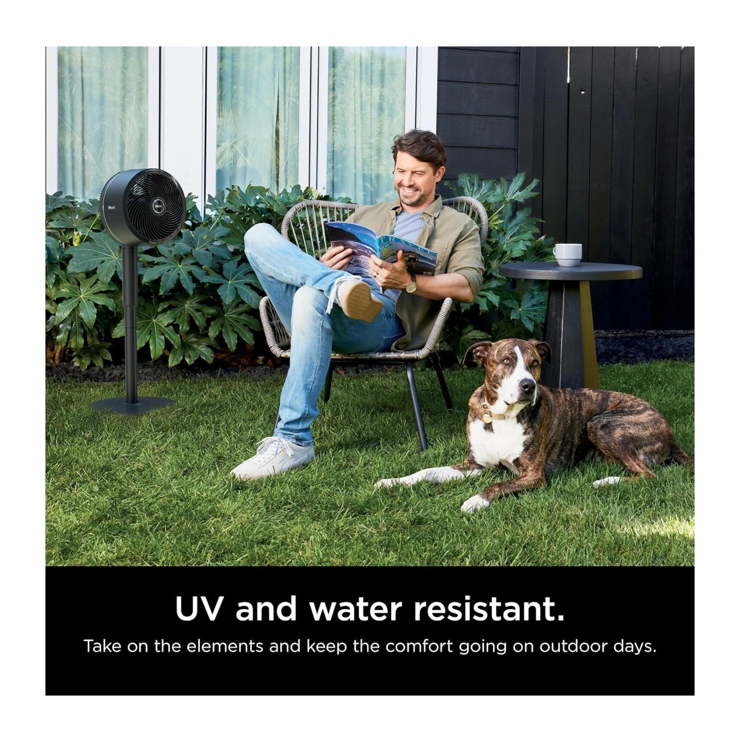 Shark FlexBreeze Indoor Outdoor Fan with Pedestal Base and Remote