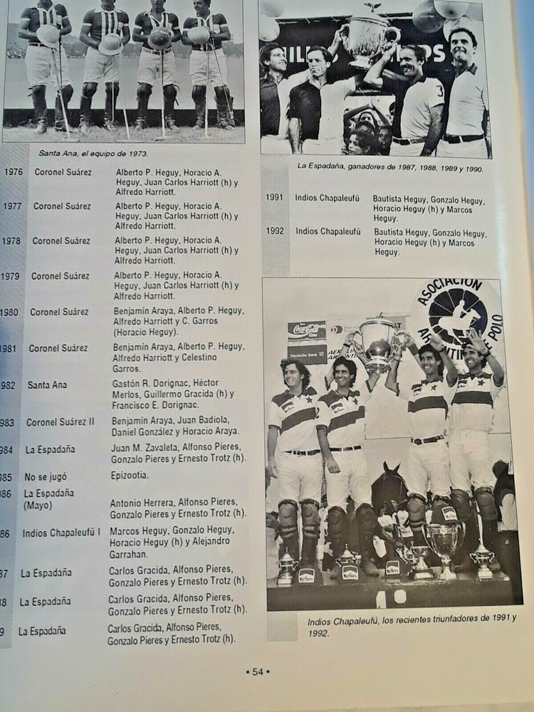 Vintage 1993 Argentine Palermo Open Program Magazine