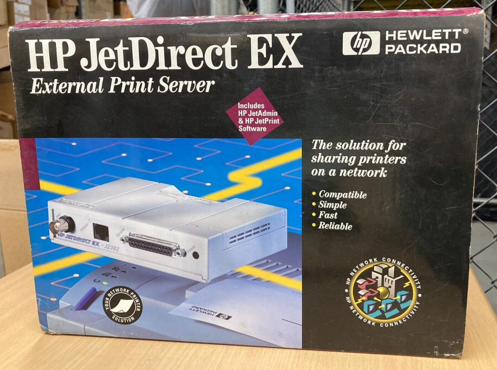 HP J2382B JetDirect EX External Network Interface Print Server J2382B NEW