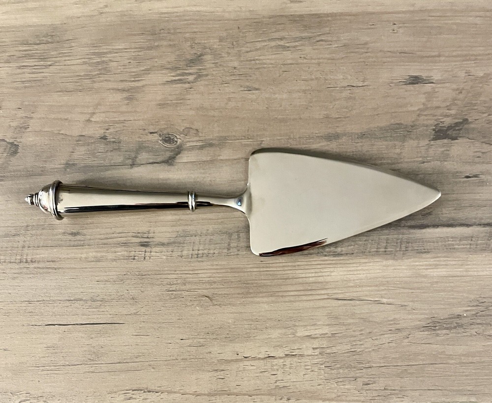 Towle Silver Tone Wedding Cake Server 2pc set