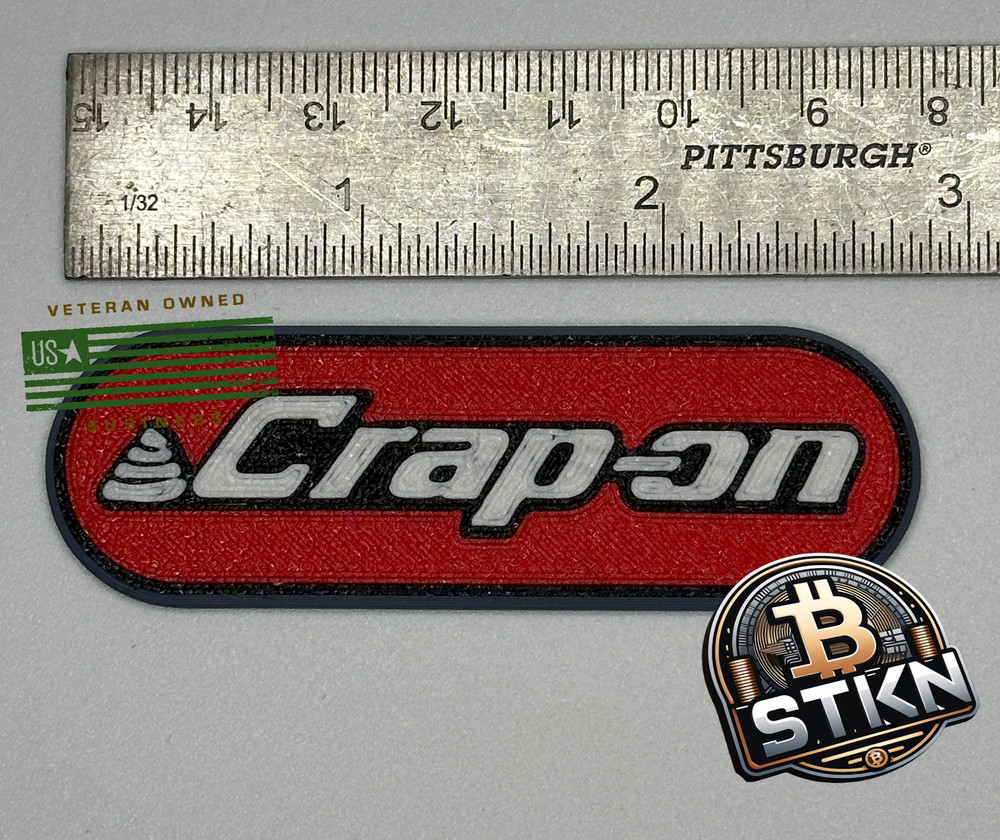 2 PACK 💩 Crap-on 💩 3D Printed Magnet (novelty) toolbox changing table Emblem