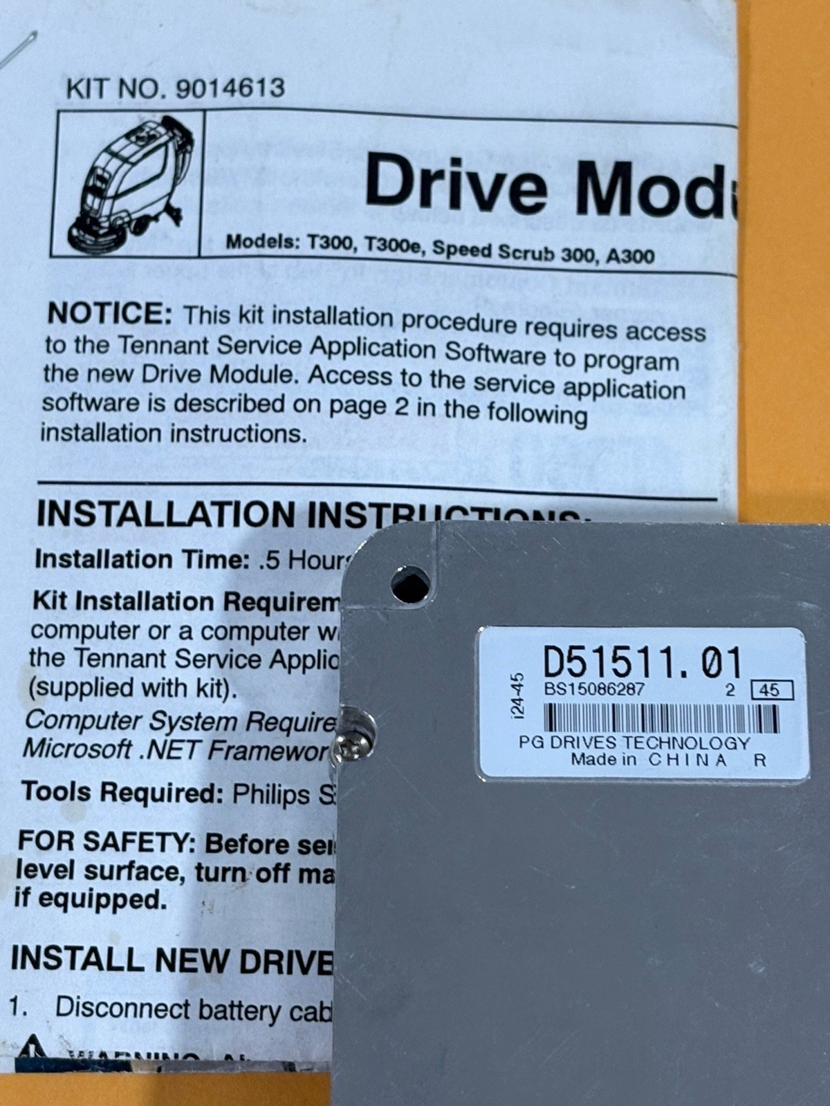 Tennant 9014613. I Drive Module (D51511.01) T300,T500 Used/Working. *Guaranteed*