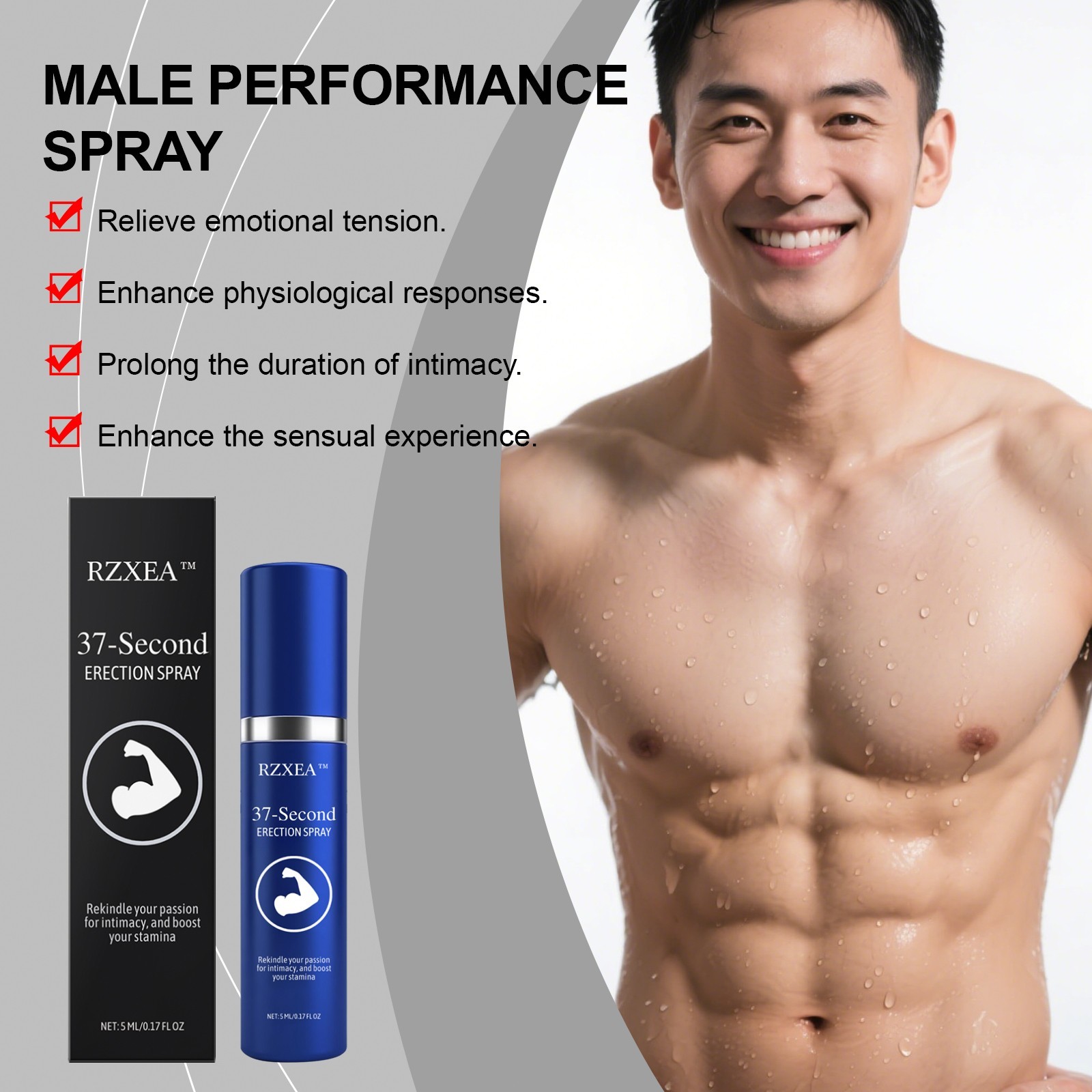 37-Second Erection Spray Male Enhancement Spray Delay Stamina Endurance Boost