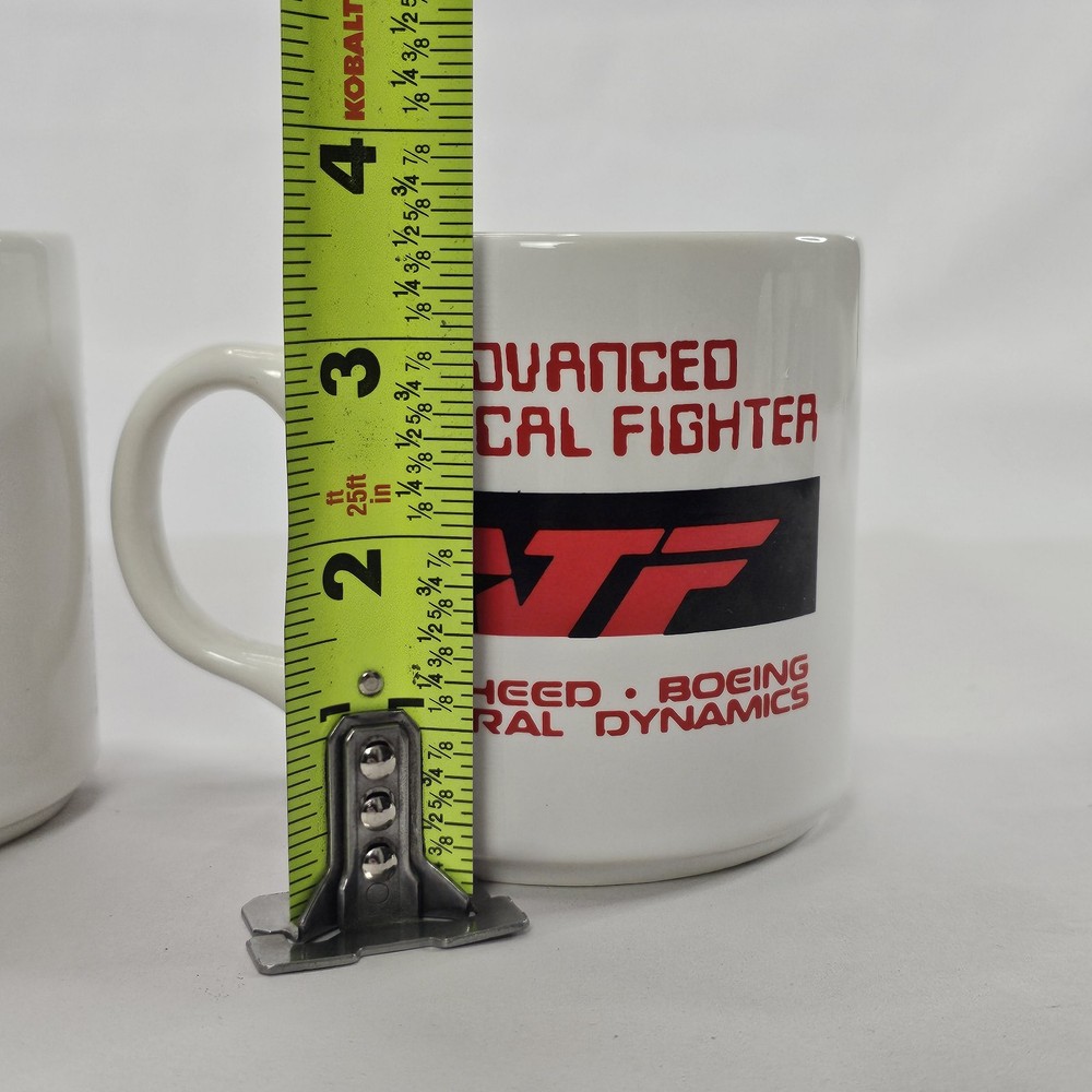 2 Vtg 1988 Boeing Lockheed Mugs General Dynamics Advanced Tactical Fighter READ⬇