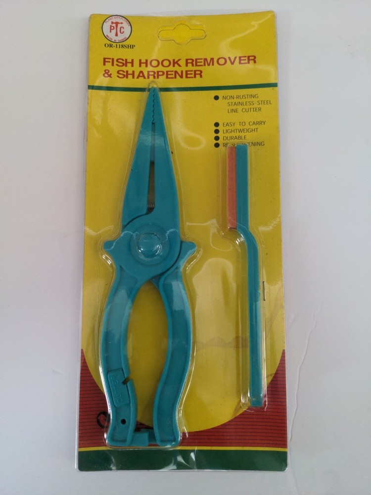 Fish Hook Remover & Sharpener, Non-Rusting Cutter