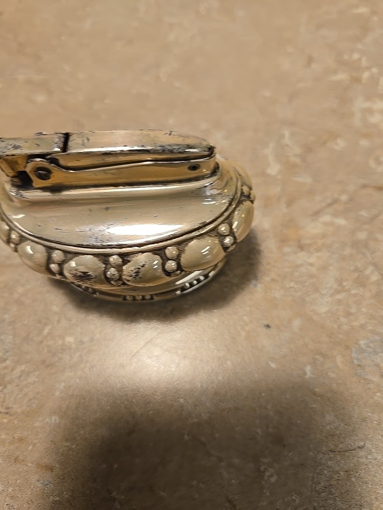 Ronson lighter ashtray silverplate vintage set