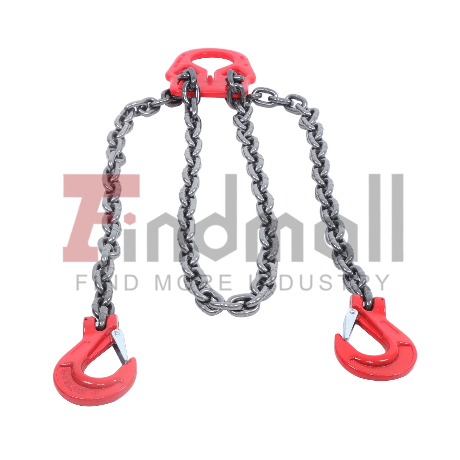 3/8" x10ft Chain Sling G80 7100lbs Lifting Chains with Adjuster Hooks 2 Legs Red