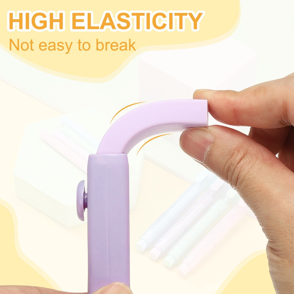 8 Pack Erasers, Pencil Erasers Large Eraser Push Pull Cute Soft, Purple