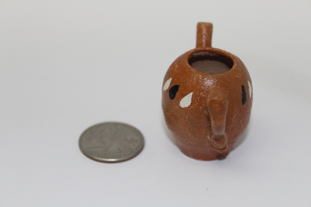 2 Piece Small Handpainted Clay Tea Set