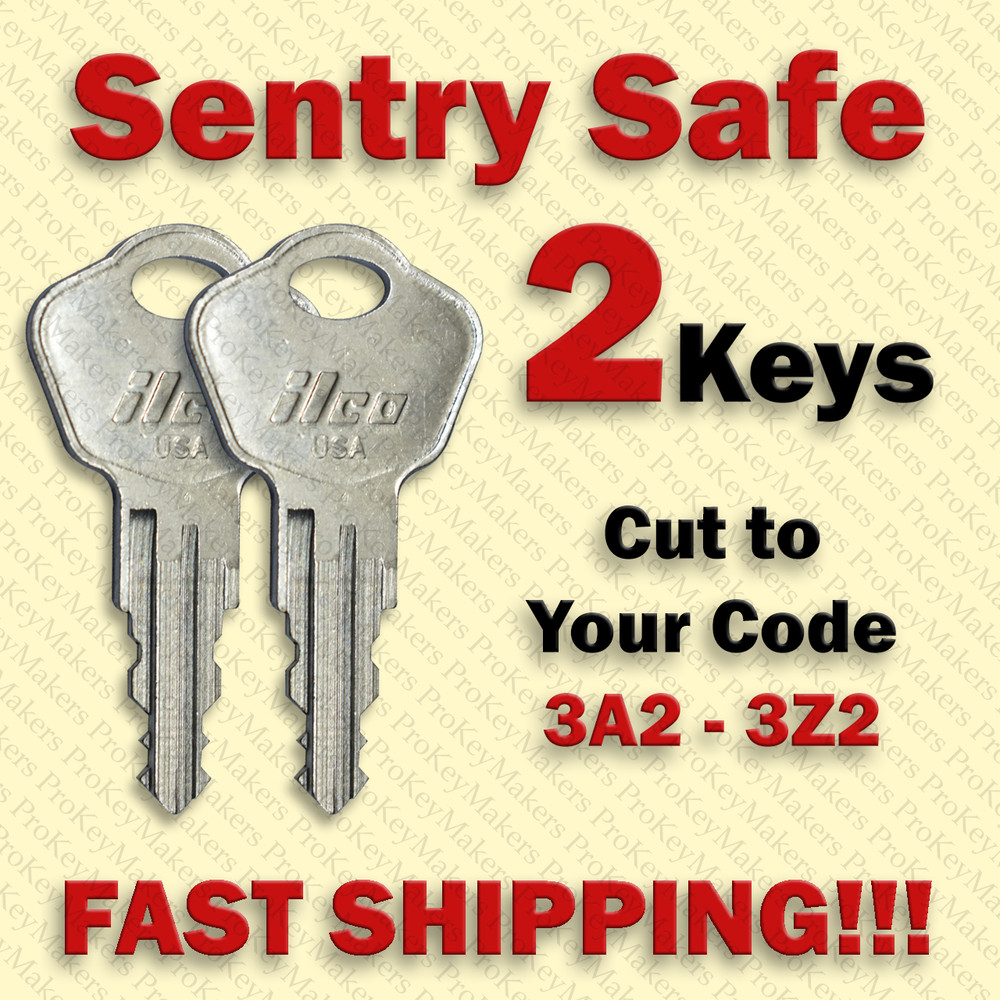 Sentry Safe & Fire Box key / ( 2 ) Two Keys  / Code Series 3A2 - 3Z2