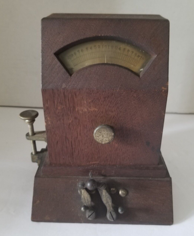 Antique Maker Unknown Galvanometer Telegraph Telephone Meter Steampunk