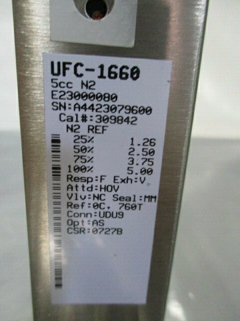 Unit Model 1660, Mass Flow Controller, UFC-1660, 5cc / N2, 421815