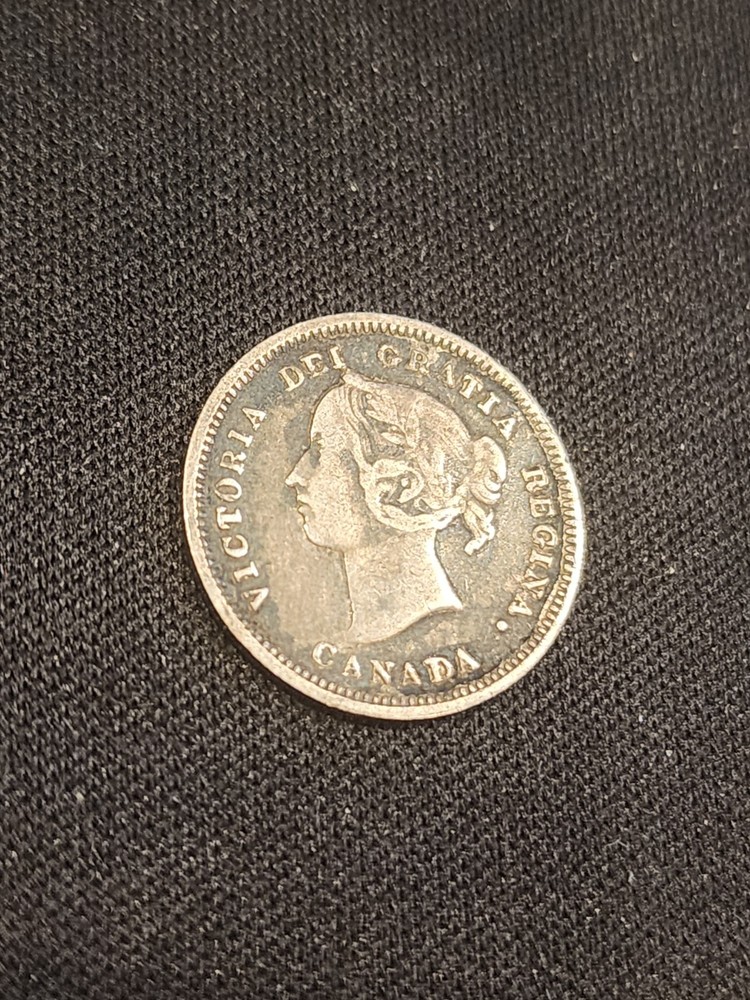 1890H Canada 5 Cents Silver Coin