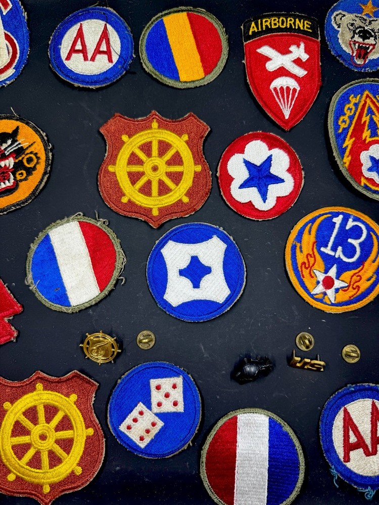 WWII US Army Patch Lot Airborne 13th AF Tank Destroyer 1944 Telegram