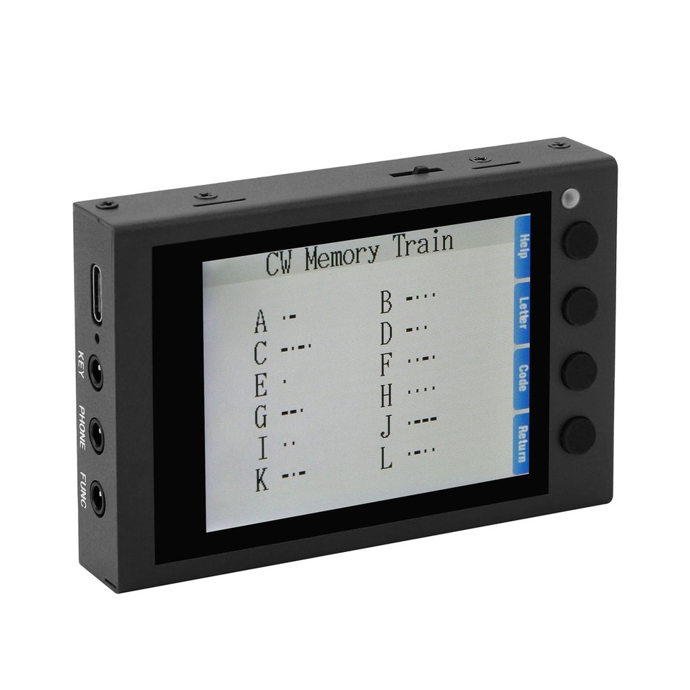 HAMCUBE Mini CW Trainer Morse Code for Telegraph Practice Black