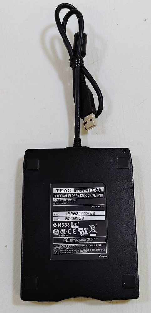 TEAC FD-05PUW External Floppy Disk Drive Unit BLACK