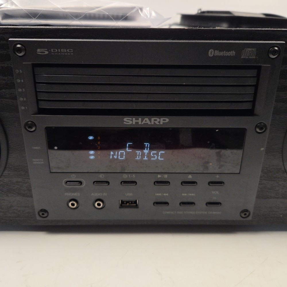 Sharp Compact Disc Stereo 5 CD Changer CD-BH350 AM/FM Bluetooth USB