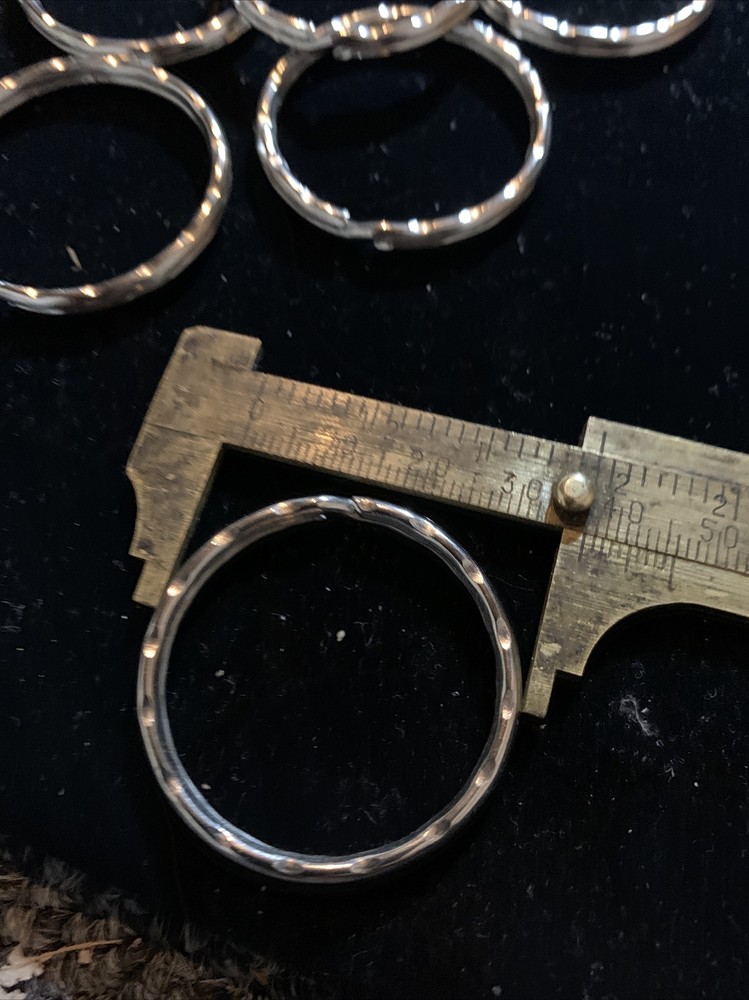 12 Silver Plated Split Rings Key Rings Large