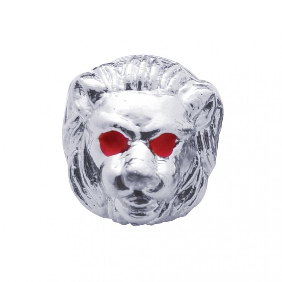 Chrome Lion Head License Plate Fastener (2 Pack)
