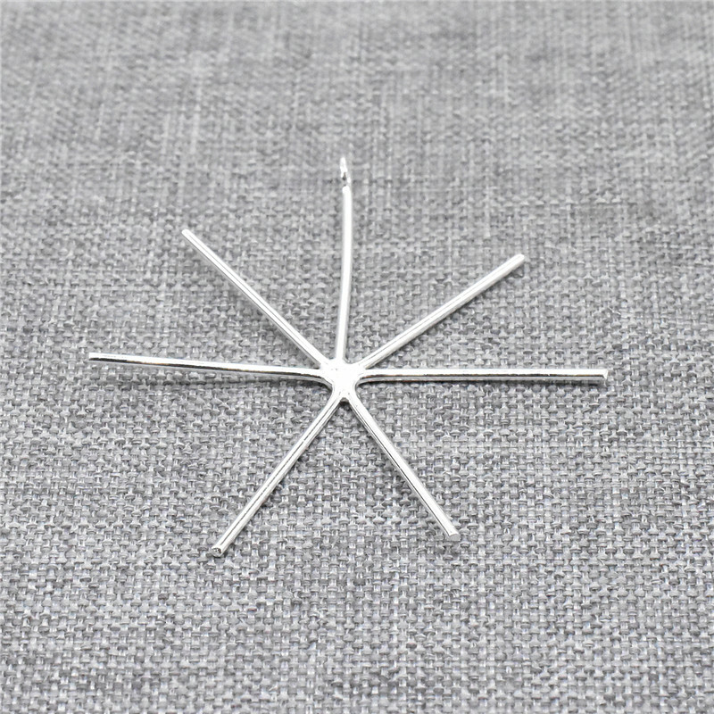 2pcs of 925 Sterling Silver Prong Claw Pendant Settings for Irregular Stone 33mm